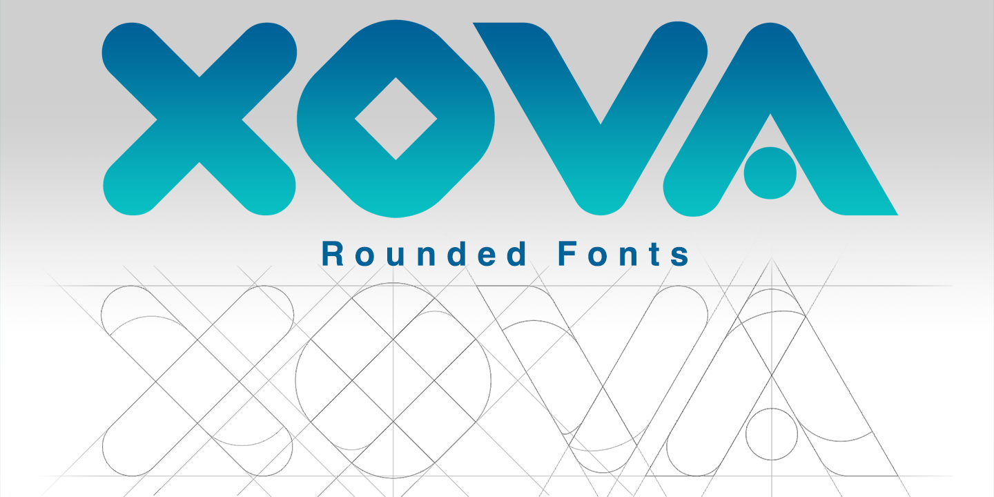 Пример шрифта Xova Rounded Regular